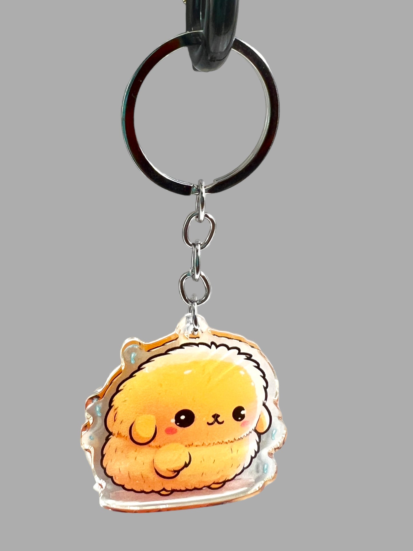 Illama Kawaii  Farm animal Acrylic Keychain, Cute kawaii memorial ornament, pet portrait charm gift  backpack fob, dad car décor, first day of school gift