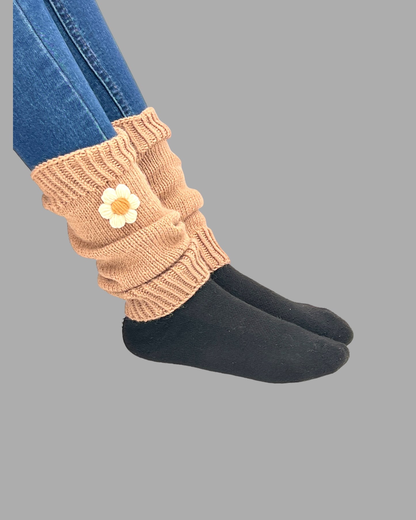 Cute Crochet Daisy Flower Leg Warmers - Birthday Gift for Girls: Granddaughter, Daughter, Niece. Perfect for Stocking Stuffers, Baby Showers