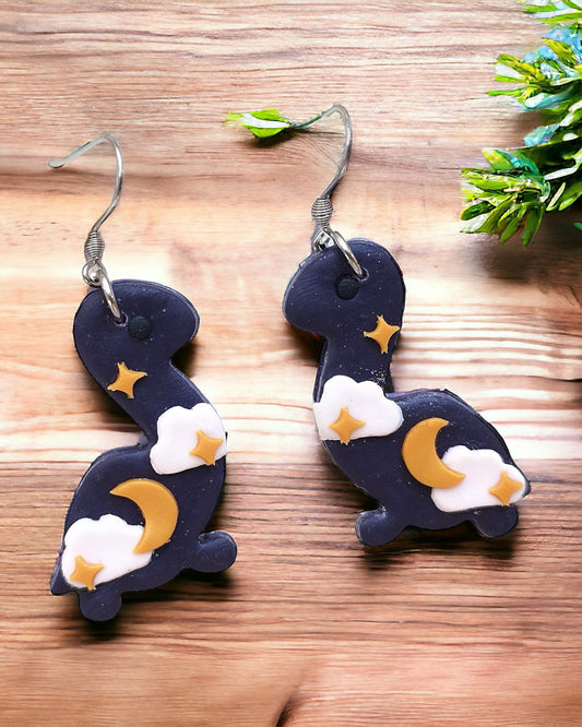 Dinosaur triceratops trex polymer clay earrings, cute girls earrings, birthday Christmas gift for best friend, stocking stuffer for her