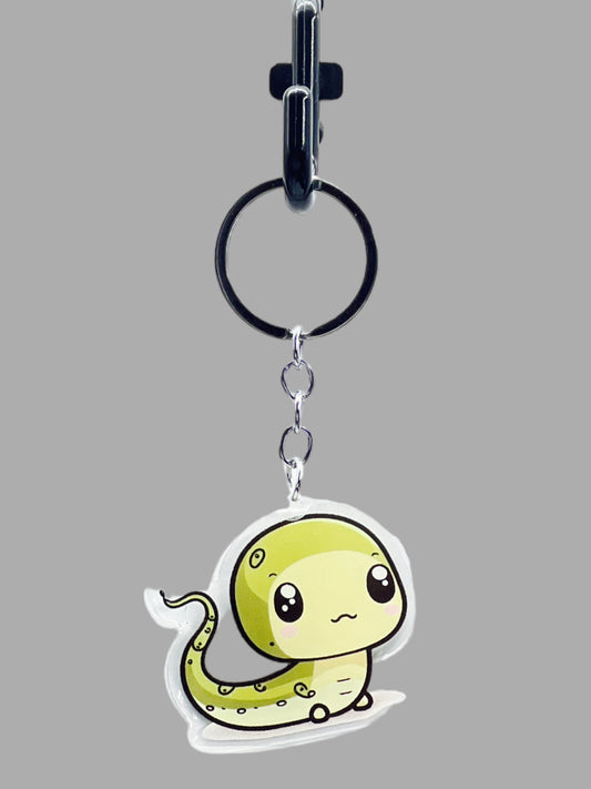 Salamander Acrylic keychain, Wildlife Cute kawaii memorial ornament, pet portrait charm, backpack fob, dad car décor, stocking stuffer, birthday gift