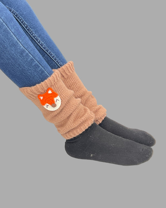 Cute Fox Crochet Leg Warmers . Ideal Gift for Girls . Granddaughter, Daughter, Niece . Perfect for Stocking Stuffers, Baby Showers, Back-to-School