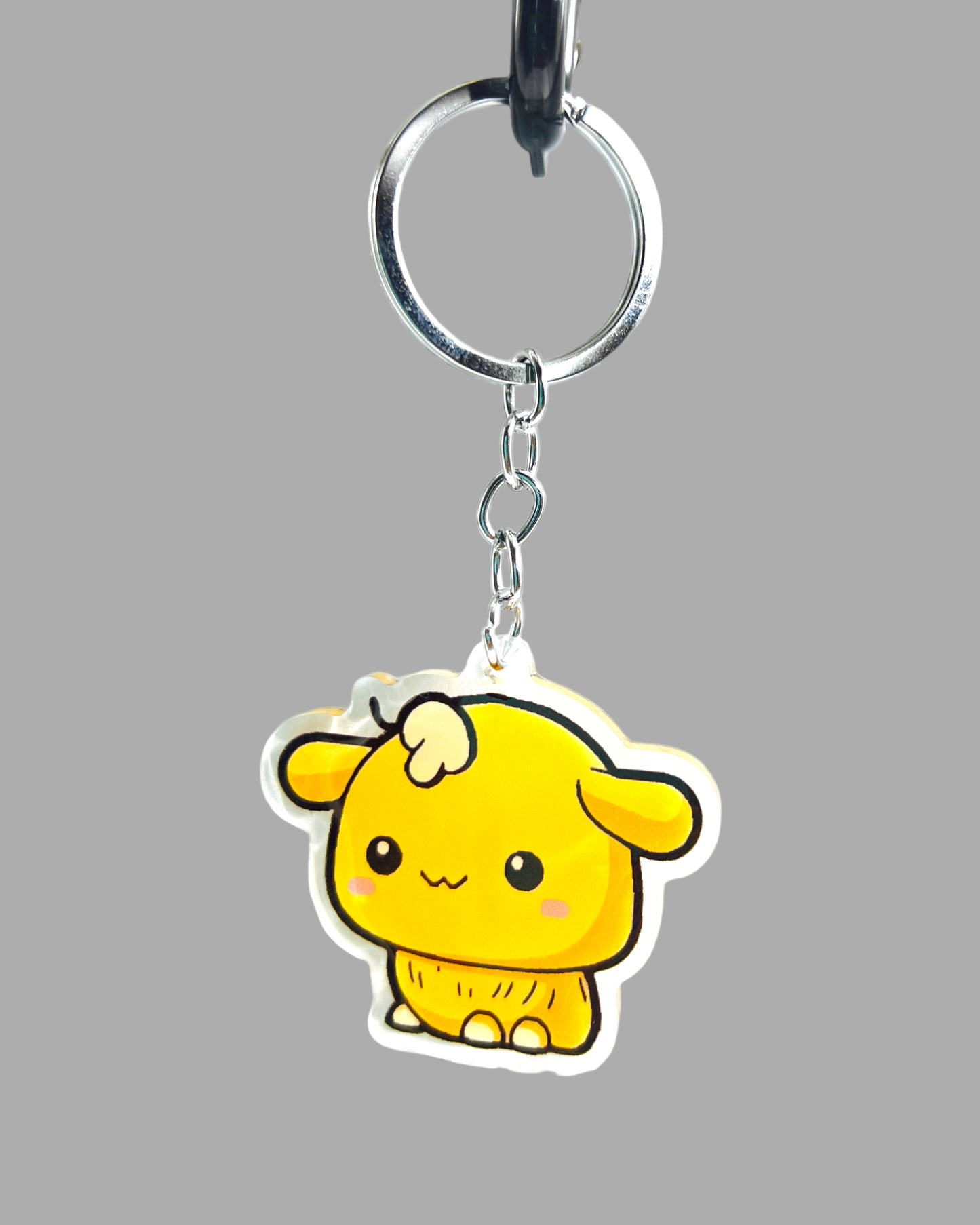 Cartoon Kawaii style Illama  farm animal Acrylic Keychain