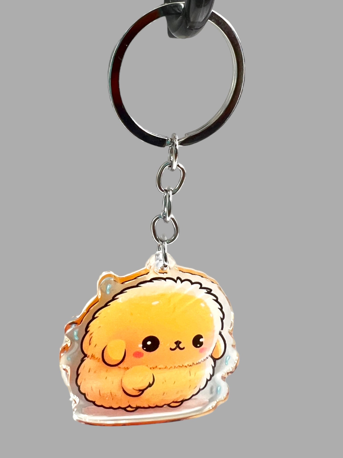 Illama Kawaii  Farm animal Acrylic Keychain, Cute kawaii memorial ornament, pet portrait charm gift  backpack fob, dad car décor, first day of school gift