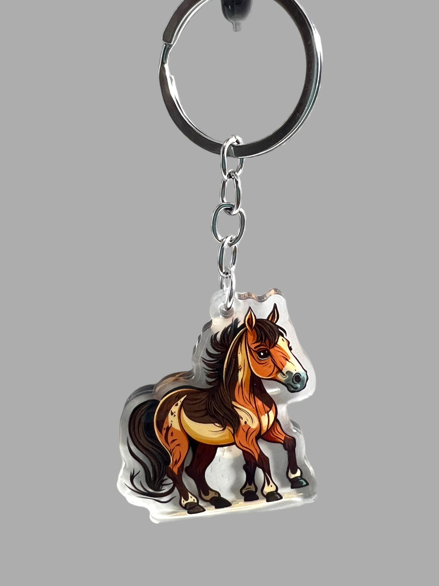 Horse Acrylic Keychain, Cute kawaii memorial ornament, pet portrait charm gift  backpack Horse Acrylic Keychain, Farm Animal Cute kawaii memorial ornament, pet portrait charm gift  backpack fob, dad car décor, first day of school gift