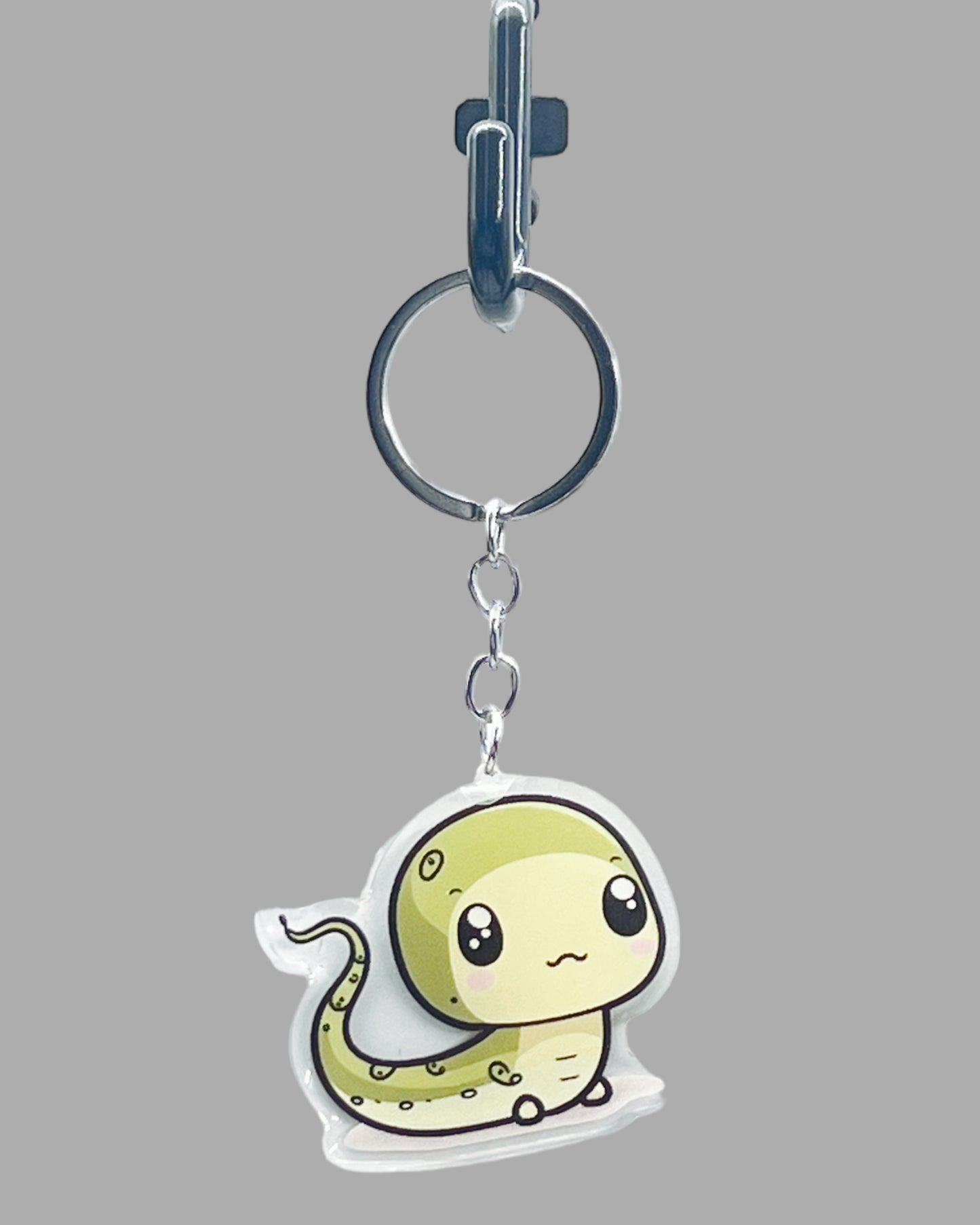 Salamander Acrylic keychain, Wildlife Cute kawaii memorial ornament, pet portrait charm, backpack fob, dad car décor, stocking stuffer, birthday gift