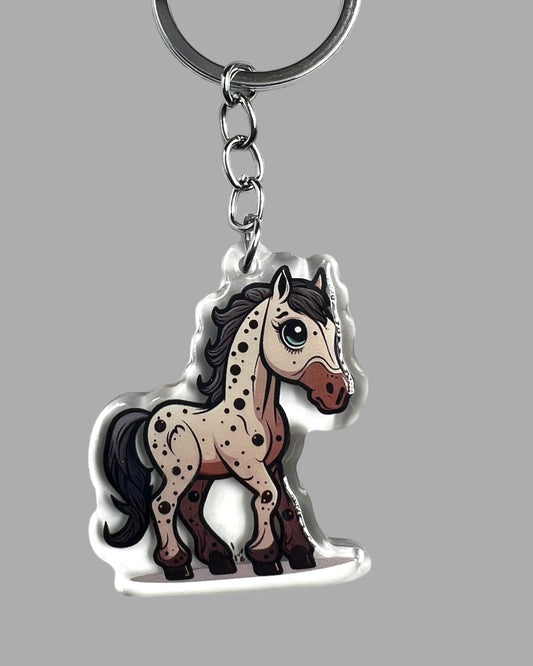 Horse Acrylic Keychain, Cute kawaii memorial ornament, pet portrait charm gift  backpack Horse Acrylic Keychain, Farm Animal Cute kawaii memorial ornament, pet portrait charm gift  backpack fob, dad car décor, first day of school gift