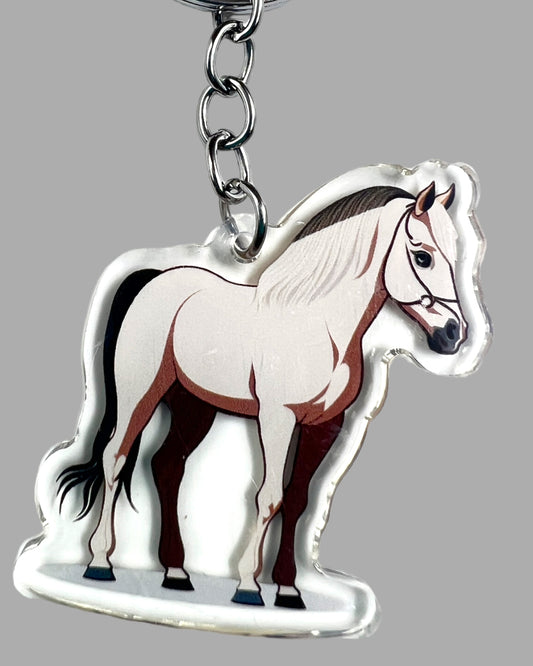 Horse Acrylic Keychain, Cute kawaii memorial ornament, pet portrait charm gift  backpack Horse Acrylic Keychain, Farm Animal Cute kawaii memorial ornament, pet portrait charm gift  backpack fob, dad car décor, first day of school gift