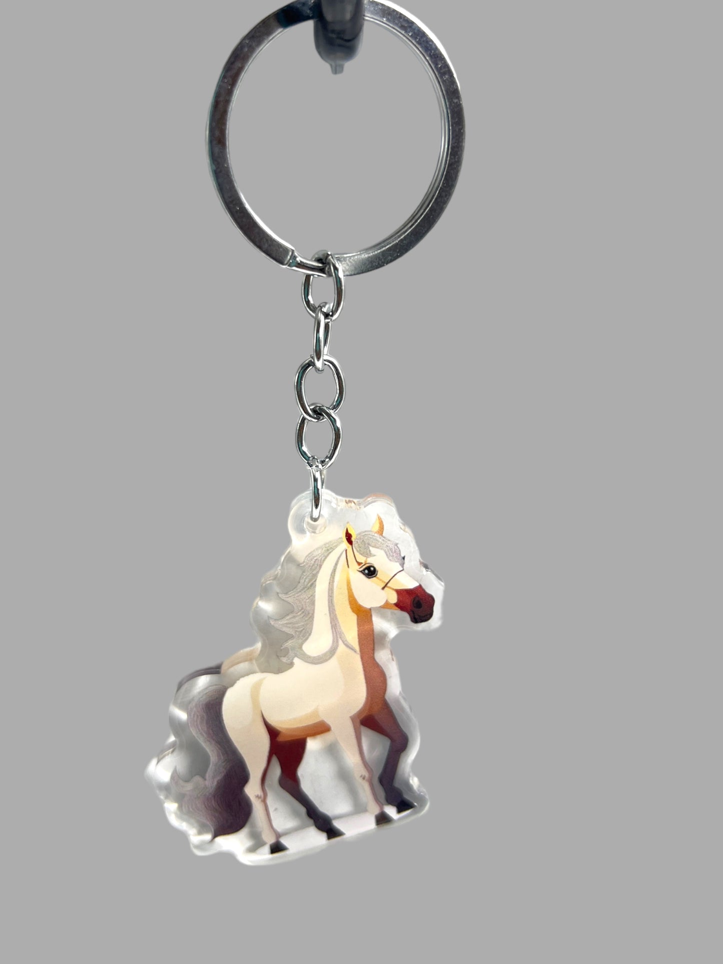 Horse Acrylic Keychain, Cute kawaii memorial ornament, pet portrait charm gift  backpack Horse Acrylic Keychain, Farm Animal Cute kawaii memorial ornament, pet portrait charm gift  backpack fob, dad car décor, first day of school gift