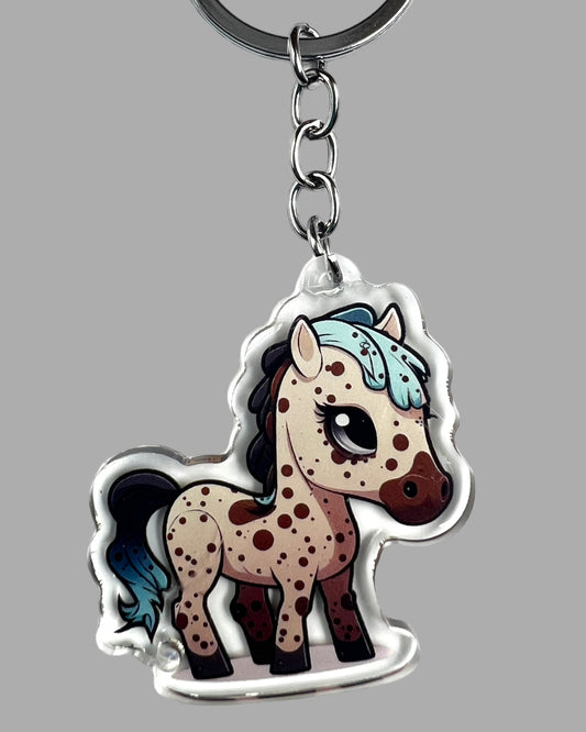 Horse Acrylic Keychain, Cute kawaii memorial ornament, pet portrait charm gift  backpack Horse Acrylic Keychain, Farm Animal Cute kawaii memorial ornament, pet portrait charm gift  backpack fob, dad car décor, first day of school gift