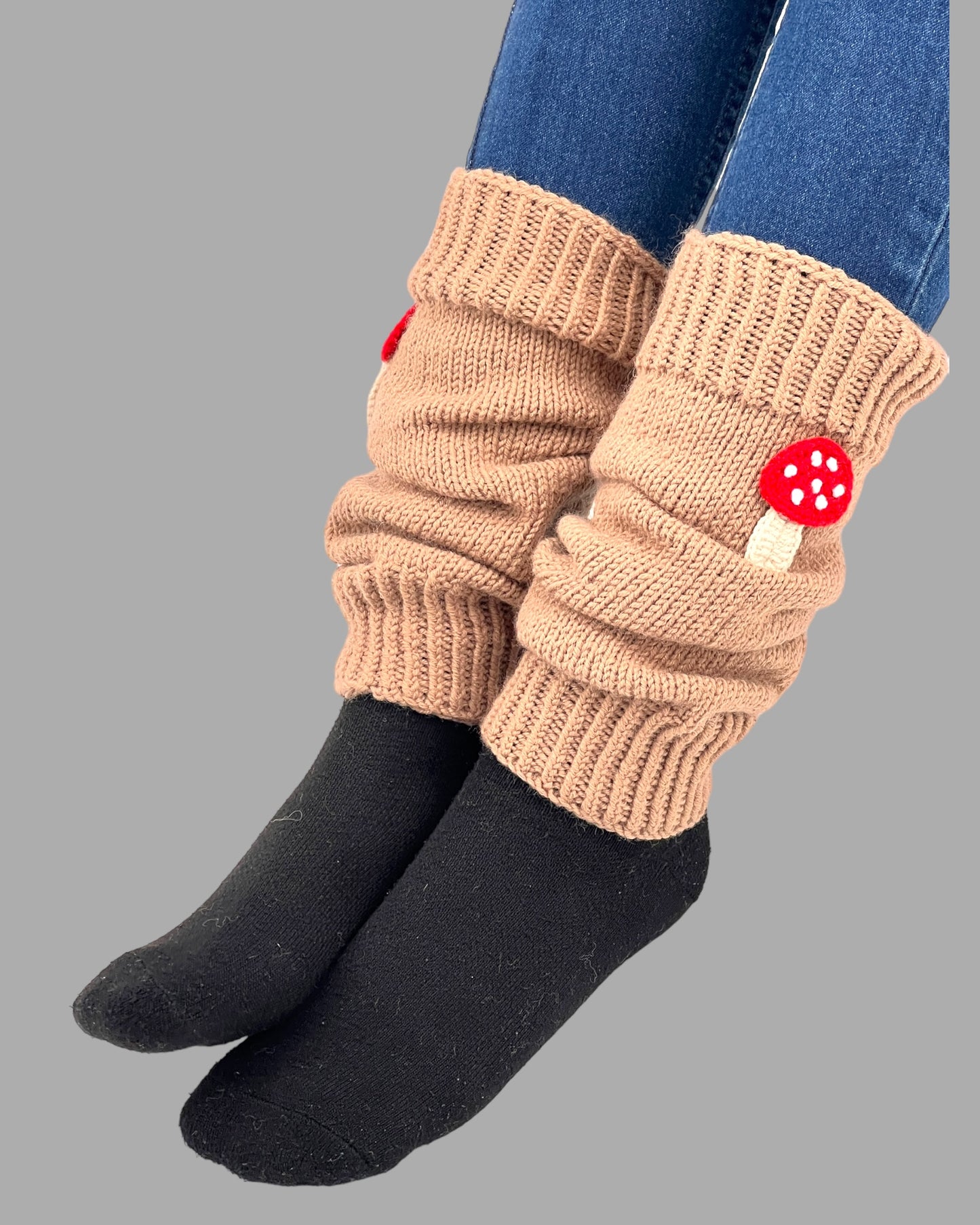 Crochet Mushroom Hand Leg Warmers - Birthday Gift for Girls: Granddaughter, Daughter, Niece. Perfect for Stocking Stuffers, Back to school