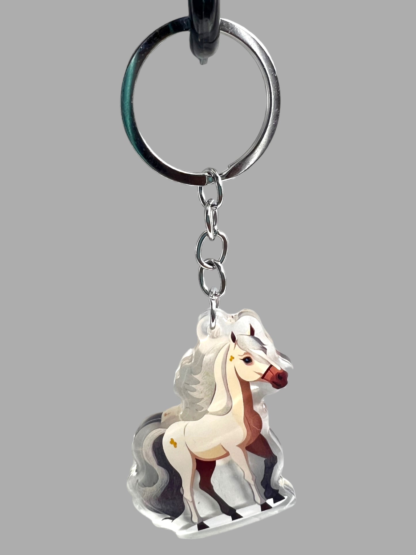 Horse Acrylic Keychain, Cute kawaii memorial ornament, pet portrait charm gift  backpack Horse Acrylic Keychain, Farm Animal Cute kawaii memorial ornament, pet portrait charm gift  backpack fob, dad car décor, first day of school gift