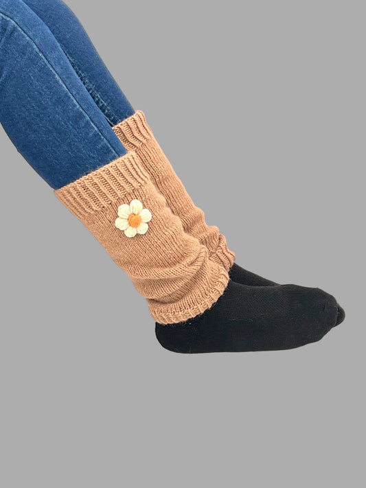 Cute Crochet Daisy Flower Leg Warmers - Birthday Gift for Girls: Granddaughter, Daughter, Niece. Perfect for Stocking Stuffers, Baby Showers