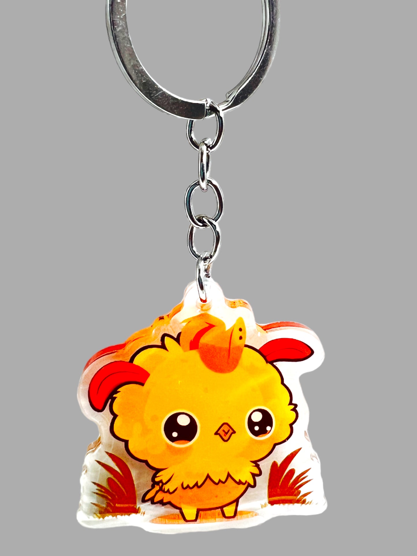 Kawaii cartoon style Illama farm animal Acrylic Keychain