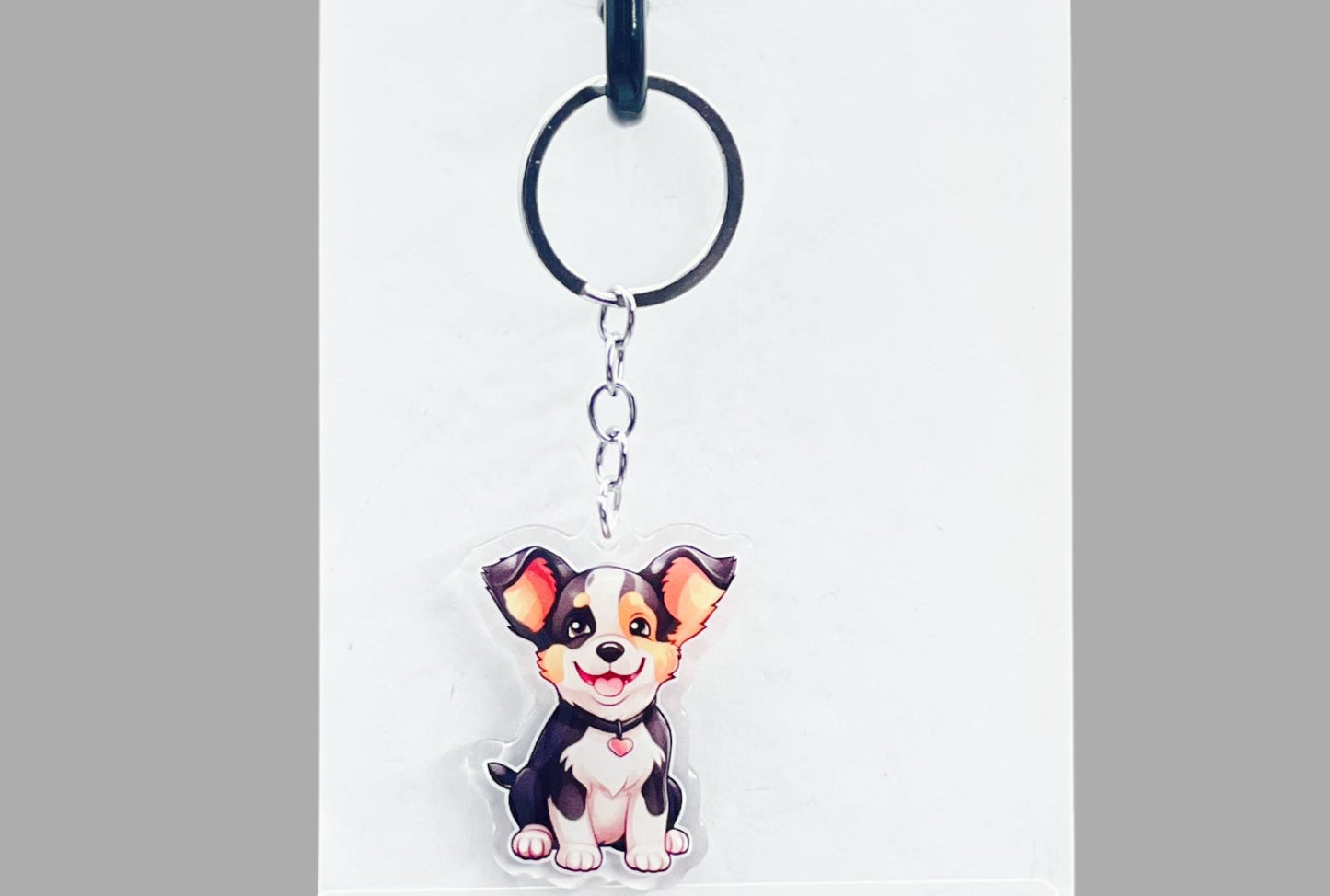 Corgi Dog Acrylic Keychain Cute kawaii memorial ornament, pet portrait charm gift  backpack photo fob, dad car décor, dog mom gift