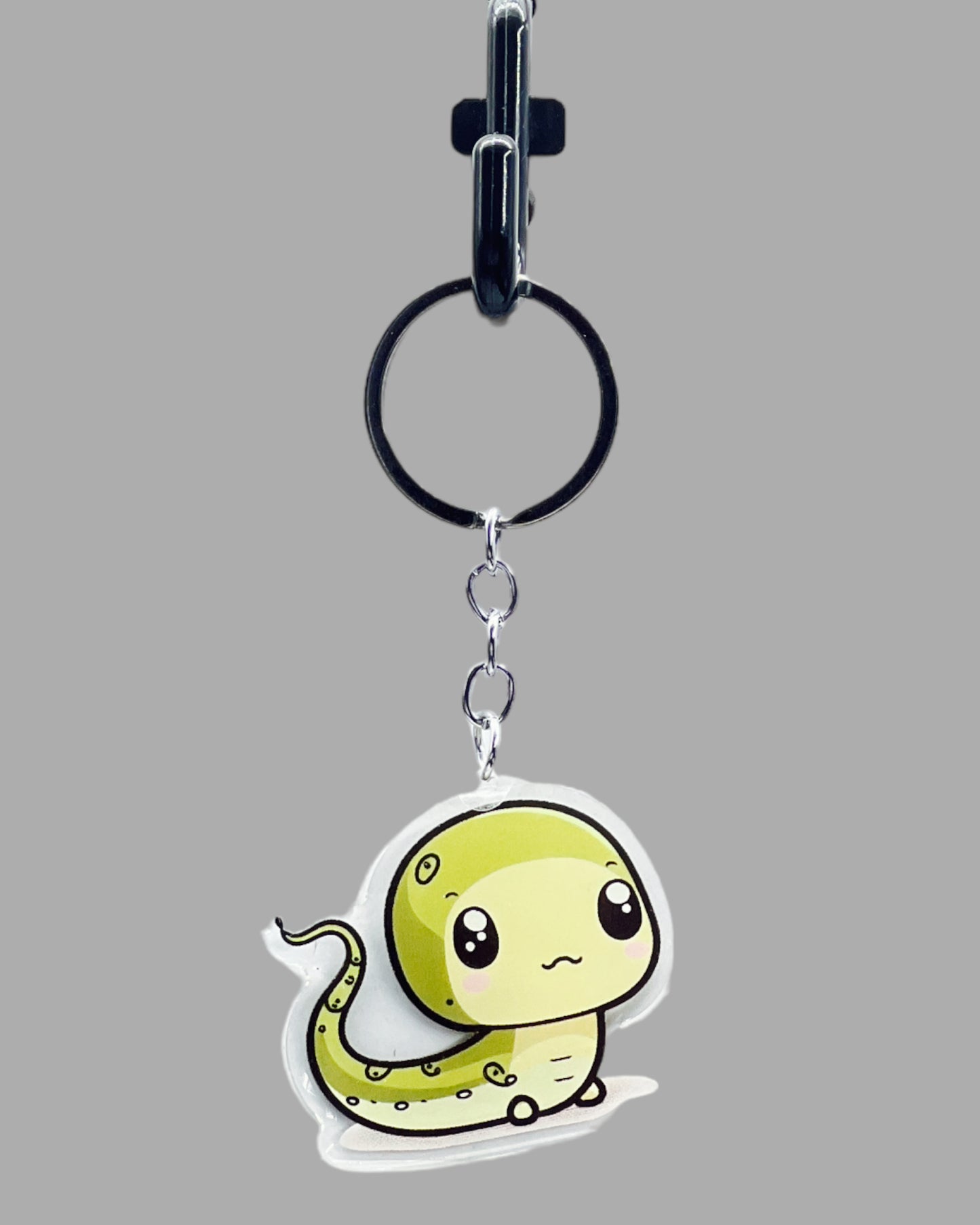 Salamander Acrylic keychain, Wildlife Cute kawaii memorial ornament, pet portrait charm, backpack fob, dad car décor, stocking stuffer, birthday gift