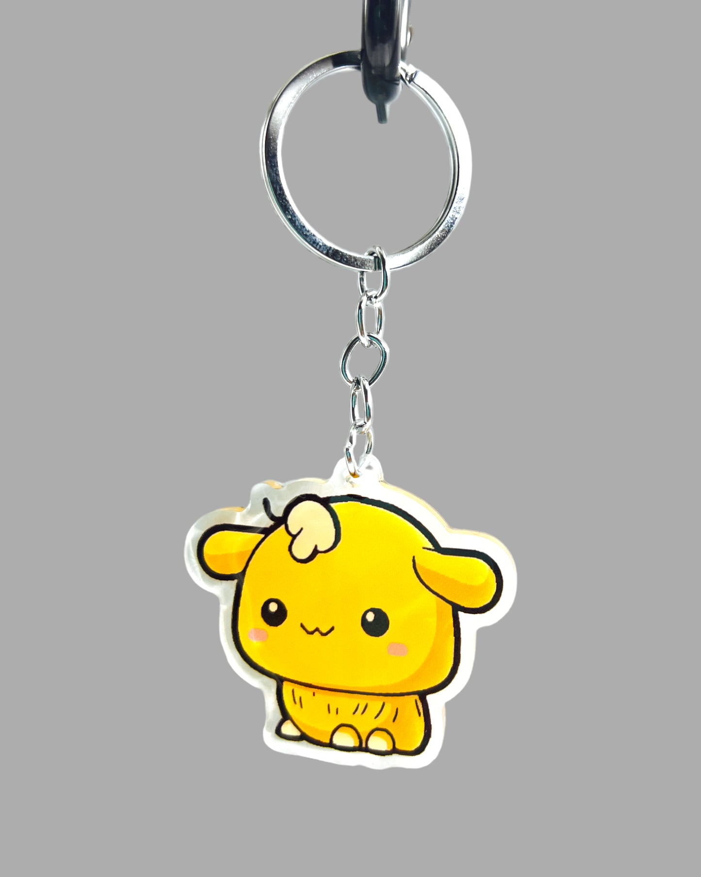 Cartoon Kawaii style Illama  farm animal Acrylic Keychain