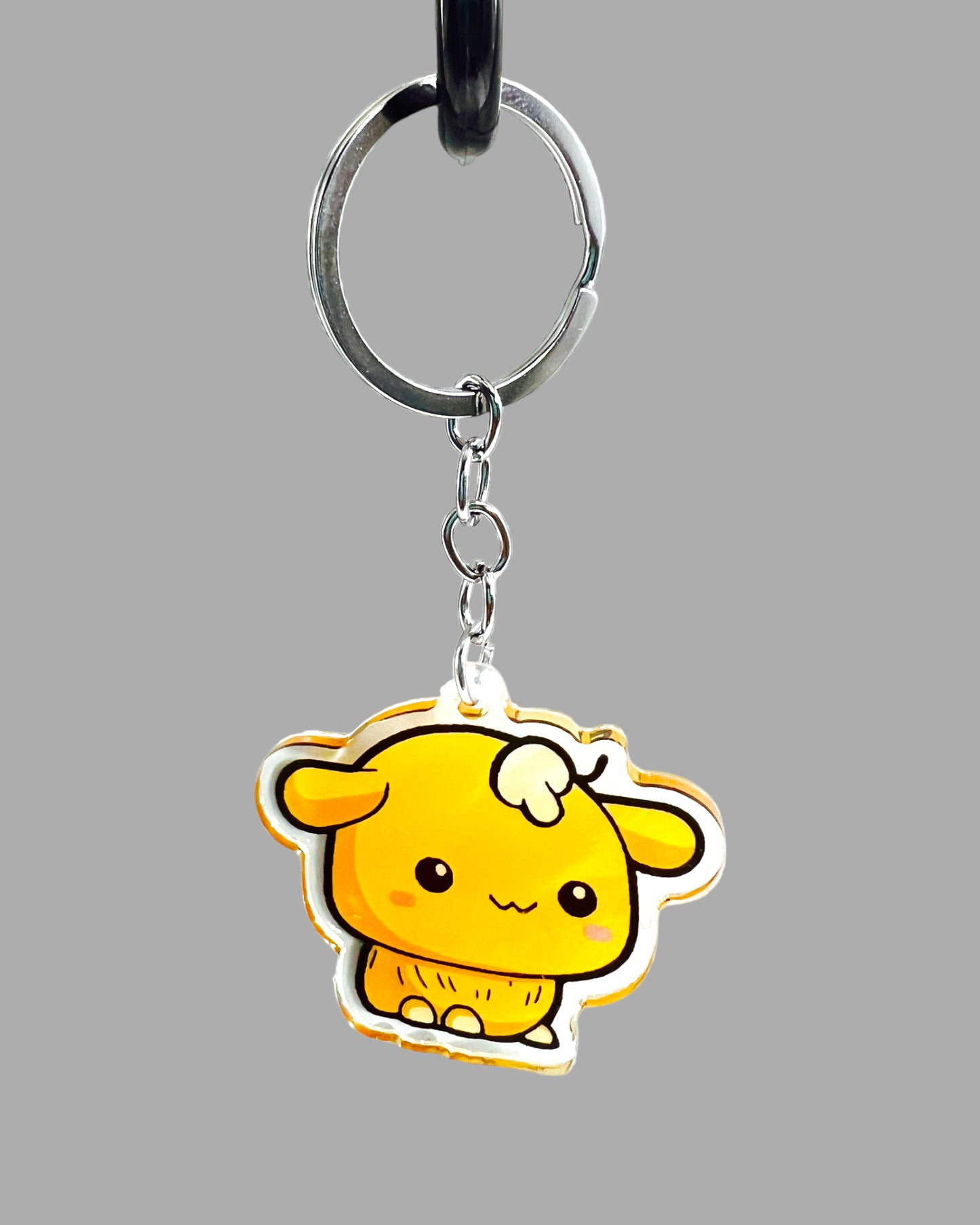 Cartoon Kawaii style Illama  farm animal Acrylic Keychain