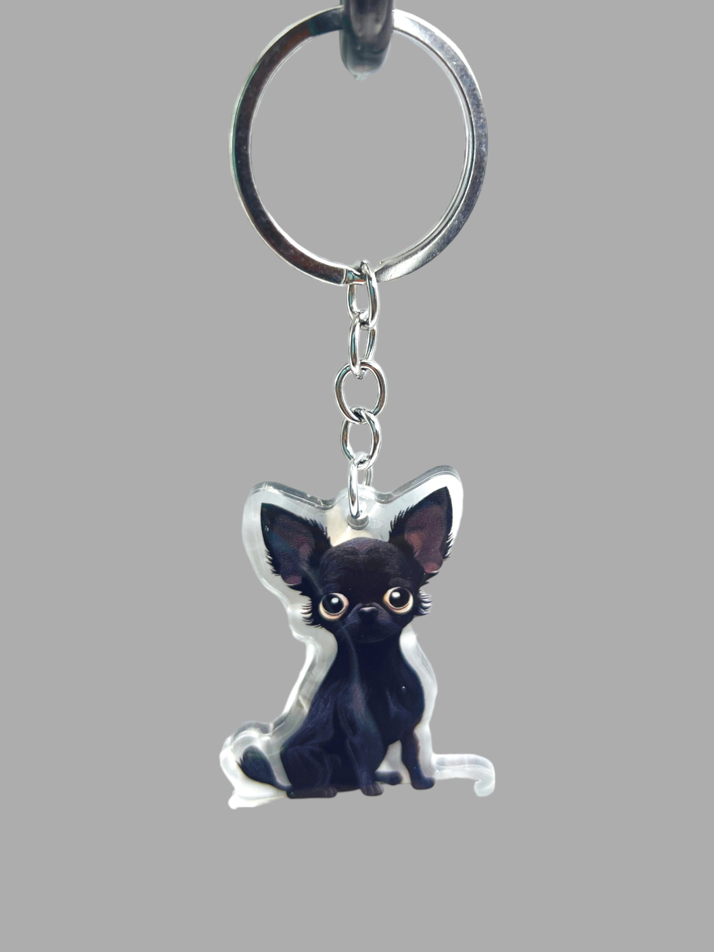 Dog  Acrylic Keychain Cute kawaii memorial ornament, pet portrait charm gift  backpack photo fob, dad car décor, dog mom gift