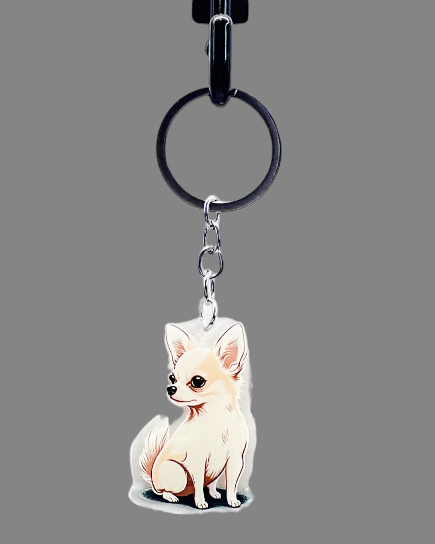 French Bulldog Dog Acrylic Keychain Cute kawaii memorial ornament, pet portrait charm gift  backpack photo fob, dad car décor, dog mom gift