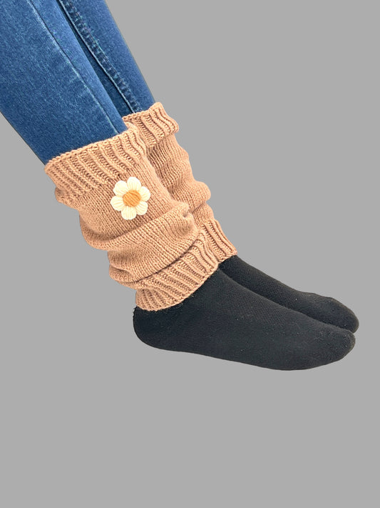 Cute Crochet Daisy Flower Leg Warmers - Birthday Gift for Girls: Granddaughter, Daughter, Niece. Perfect for Stocking Stuffers, Baby Showers