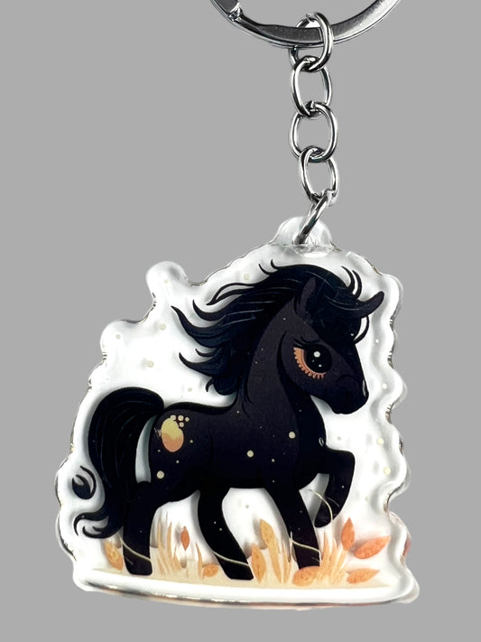 Horse Acrylic Keychain, Cute kawaii memorial ornament, pet portrait charm gift  backpack Horse Acrylic Keychain, Farm Animal Cute kawaii memorial ornament, pet portrait charm gift  backpack fob, dad car décor, first day of school gift