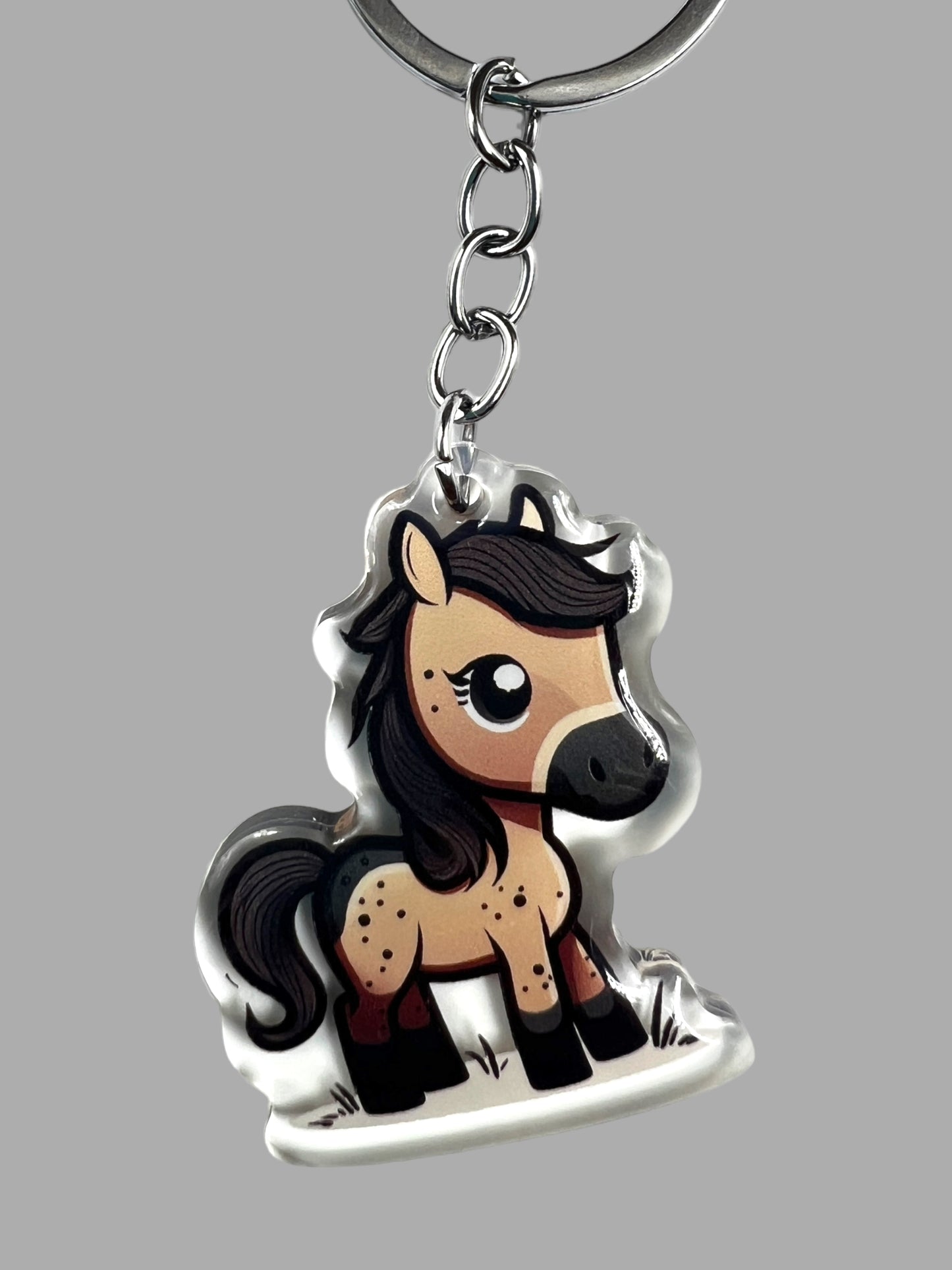 Horse Acrylic Keychain, Cute kawaii memorial ornament, pet portrait charm gift  backpack Horse Acrylic Keychain, Farm Animal Cute kawaii memorial ornament, pet portrait charm gift  backpack fob, dad car décor, first day of school gift