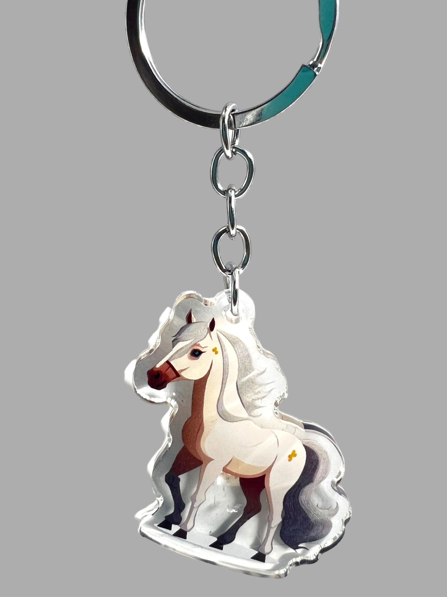 Horse Acrylic Keychain, Cute kawaii memorial ornament, pet portrait charm gift  backpack Horse Acrylic Keychain, Farm Animal Cute kawaii memorial ornament, pet portrait charm gift  backpack fob, dad car décor, first day of school gift