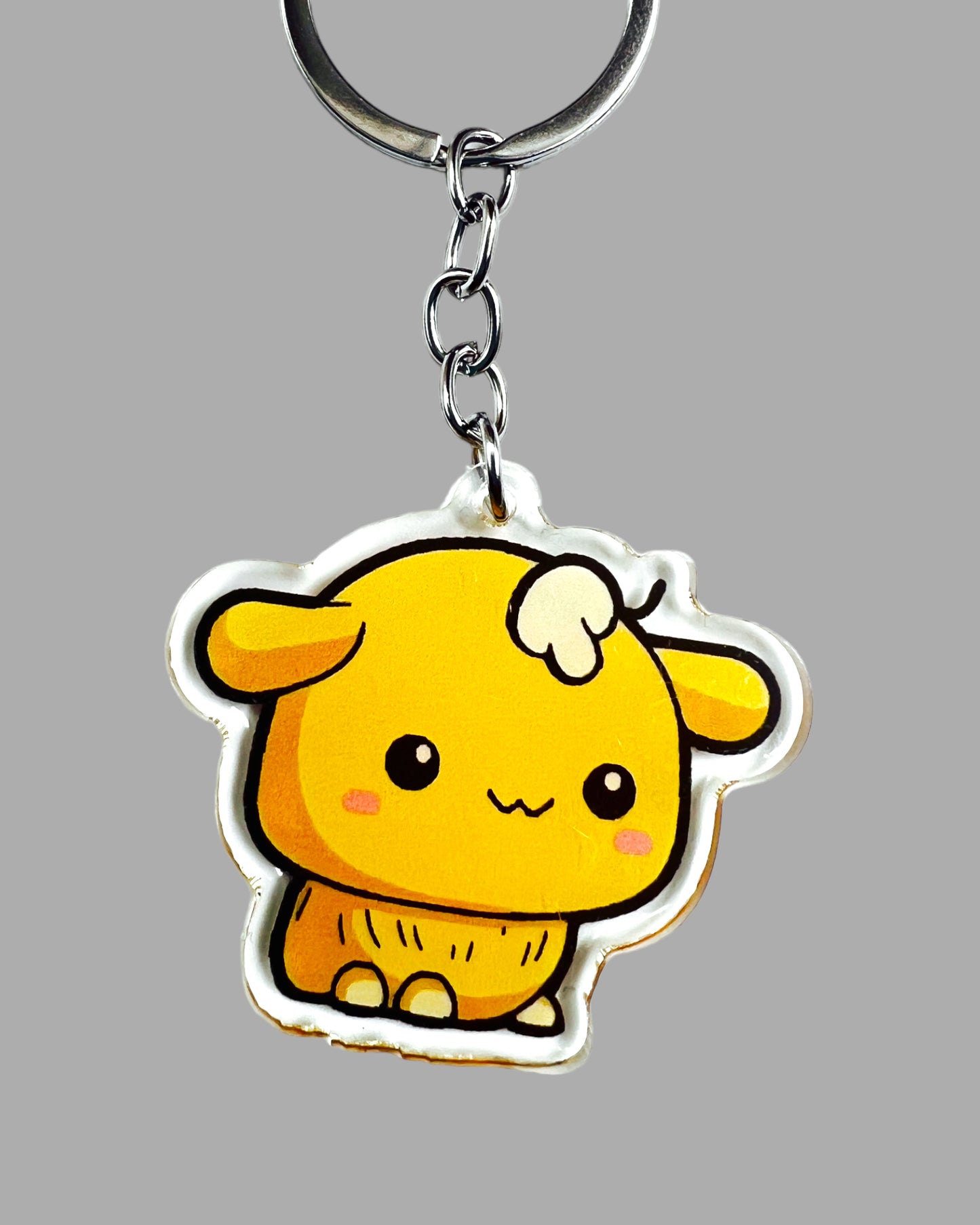 Cartoon Kawaii style Illama  farm animal Acrylic Keychain