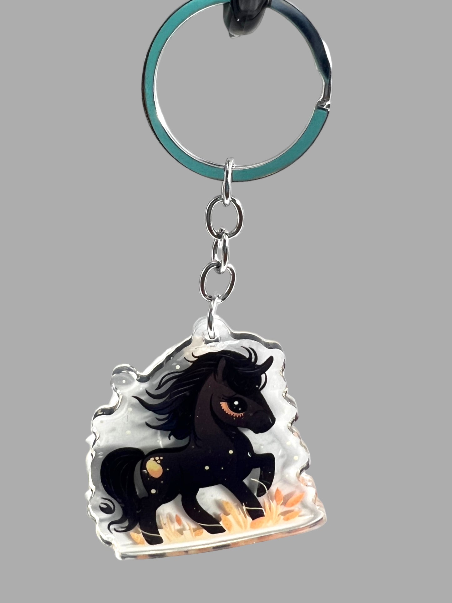 Horse Acrylic Keychain, Cute kawaii memorial ornament, pet portrait charm gift  backpack Horse Acrylic Keychain, Farm Animal Cute kawaii memorial ornament, pet portrait charm gift  backpack fob, dad car décor, first day of school gift