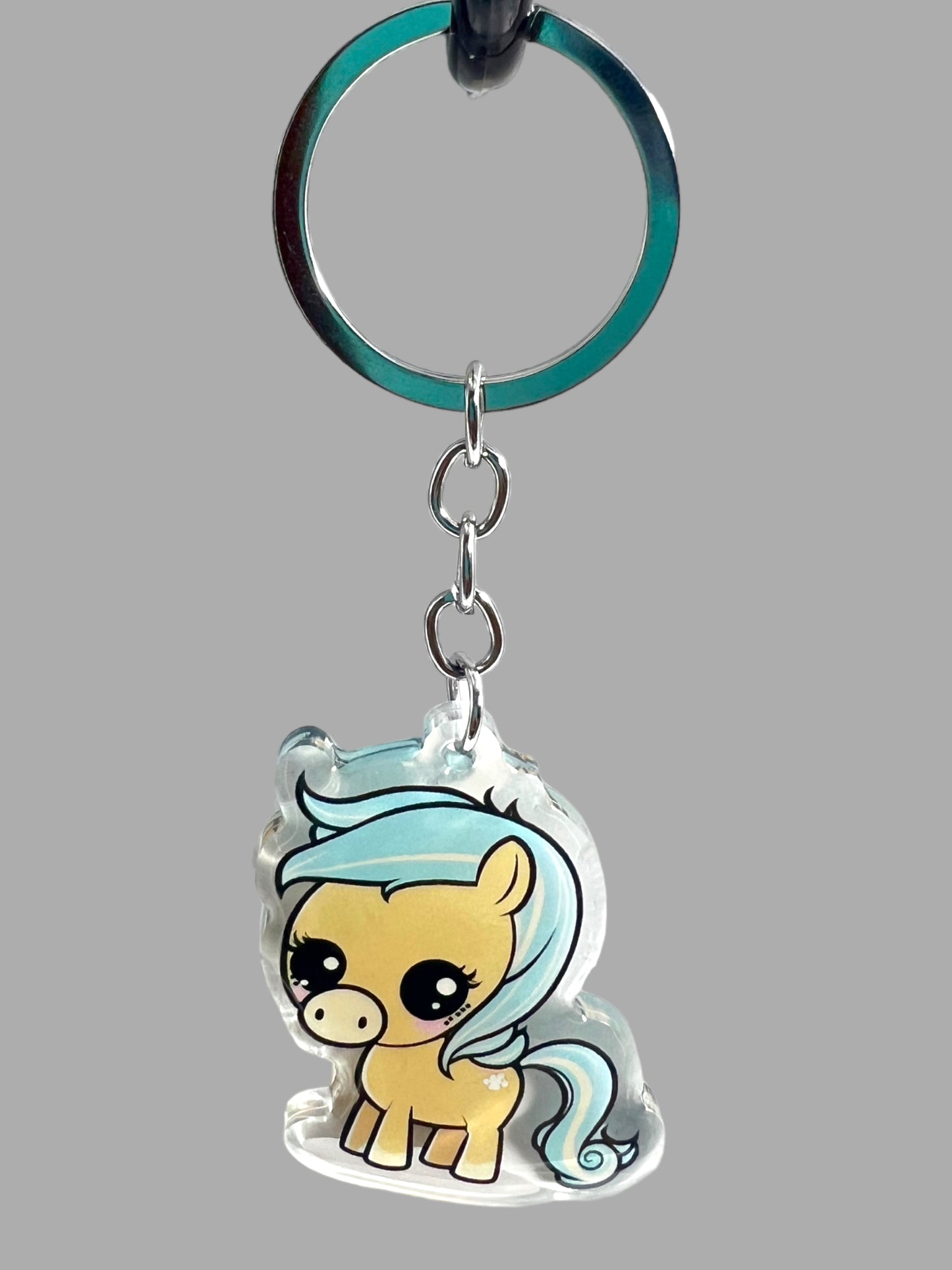 Horse Acrylic Keychain, Cute kawaii memorial ornament, pet portrait charm gift  backpack Horse Acrylic Keychain, Farm Animal Cute kawaii memorial ornament, pet portrait charm gift  backpack fob, dad car décor, first day of school gift