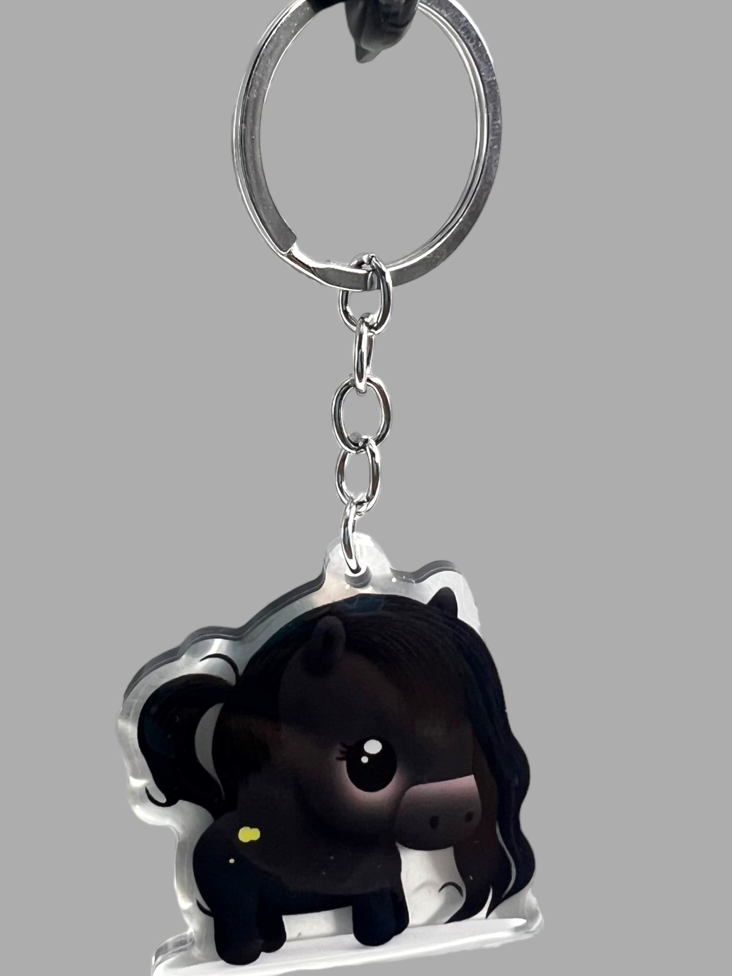 Horse Acrylic Keychain, Cute kawaii memorial ornament, pet portrait charm gift  backpack Horse Acrylic Keychain, Farm Animal Cute kawaii memorial ornament, pet portrait charm gift  backpack fob, dad car décor, first day of school gift