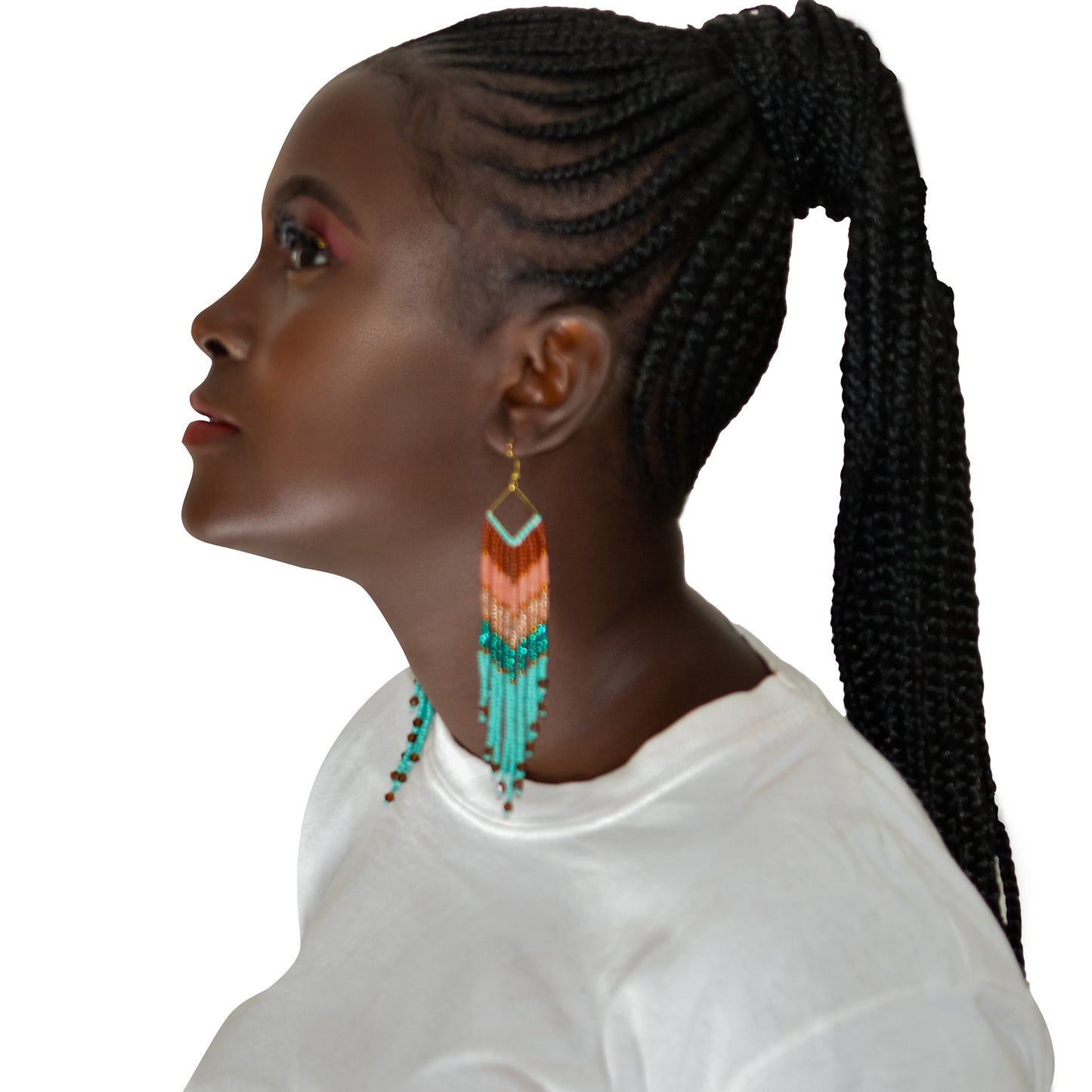 Handcrafted Beaded Fringe Earrings: Drop Dangle Style, Ideal for Summer, Weddings, and Special Gifts for Bridesmaids, Best Friends, and mothers