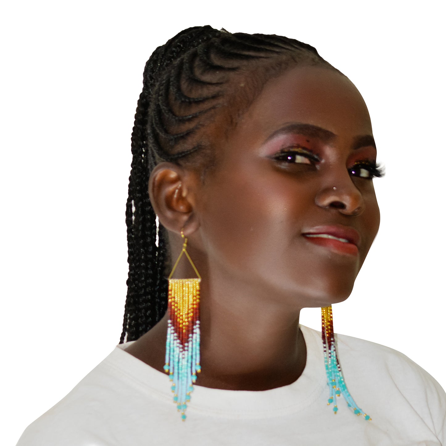 Handcrafted Beaded Fringe Earrings: Drop Dangle Style, Ideal for Summer, Weddings, and Special Gifts for Bridesmaids, Best Friends, and mothers