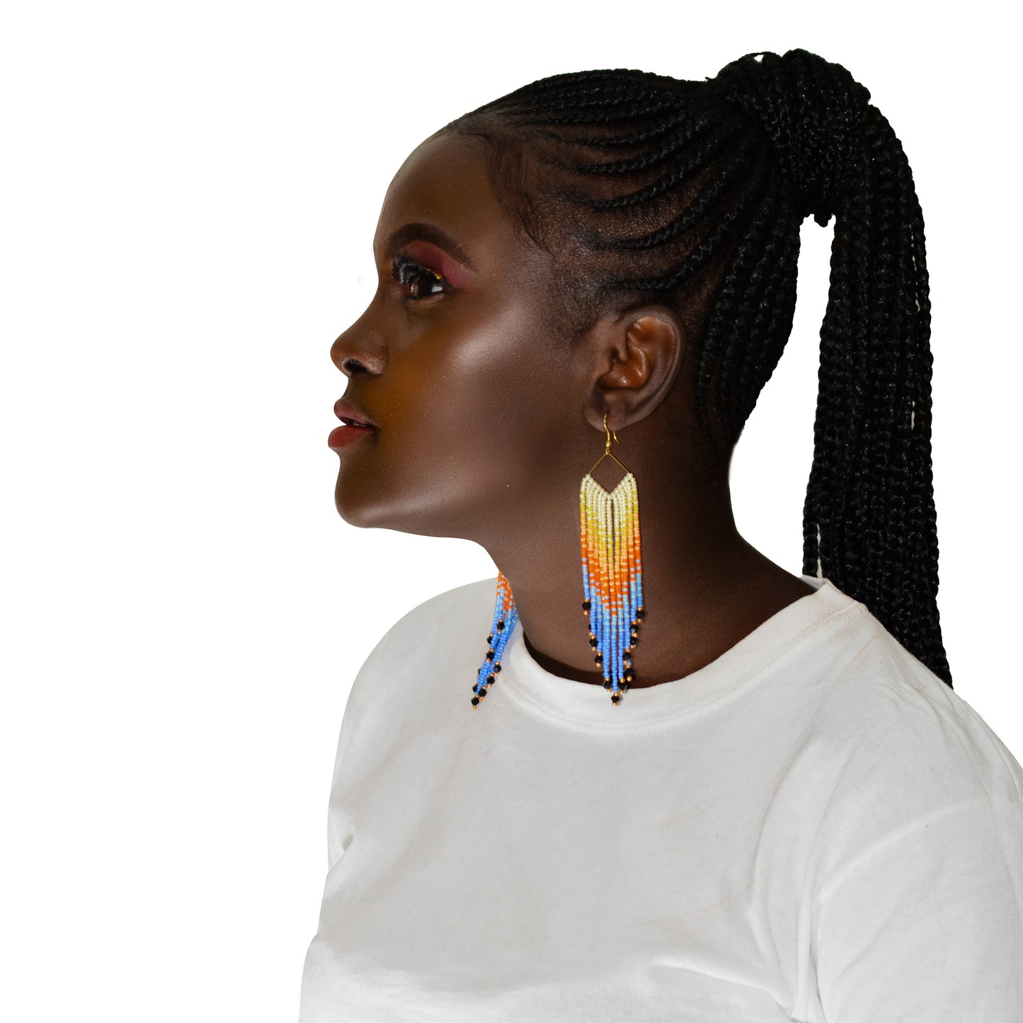 Handcrafted Beaded Fringe Earrings: Drop Dangle Style, Ideal for Summer, Weddings, and Special Gifts for Bridesmaids, Best Friends, and mothers