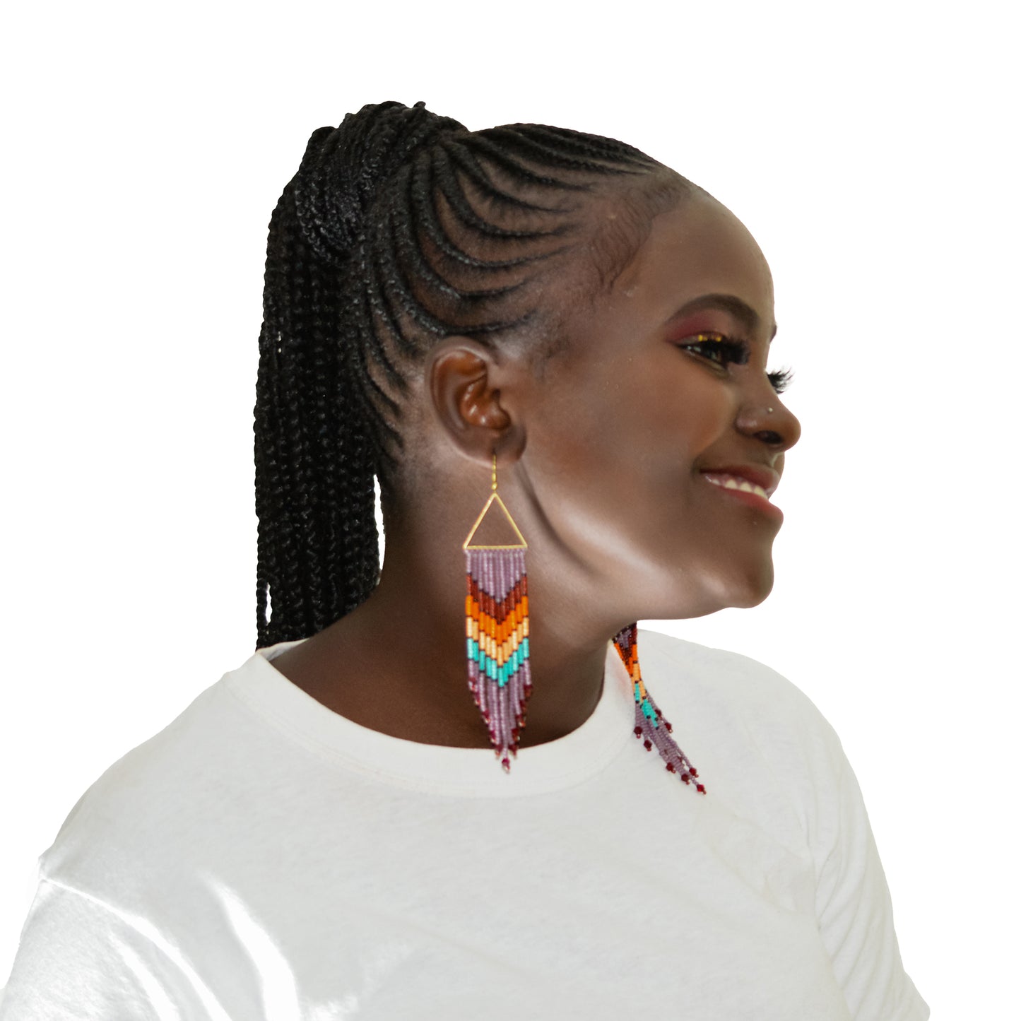 Handcrafted Beaded Fringe Earrings: Drop Dangle Style, Ideal for Summer, Weddings, and Special Gifts for Bridesmaids, Best Friends, and mothers