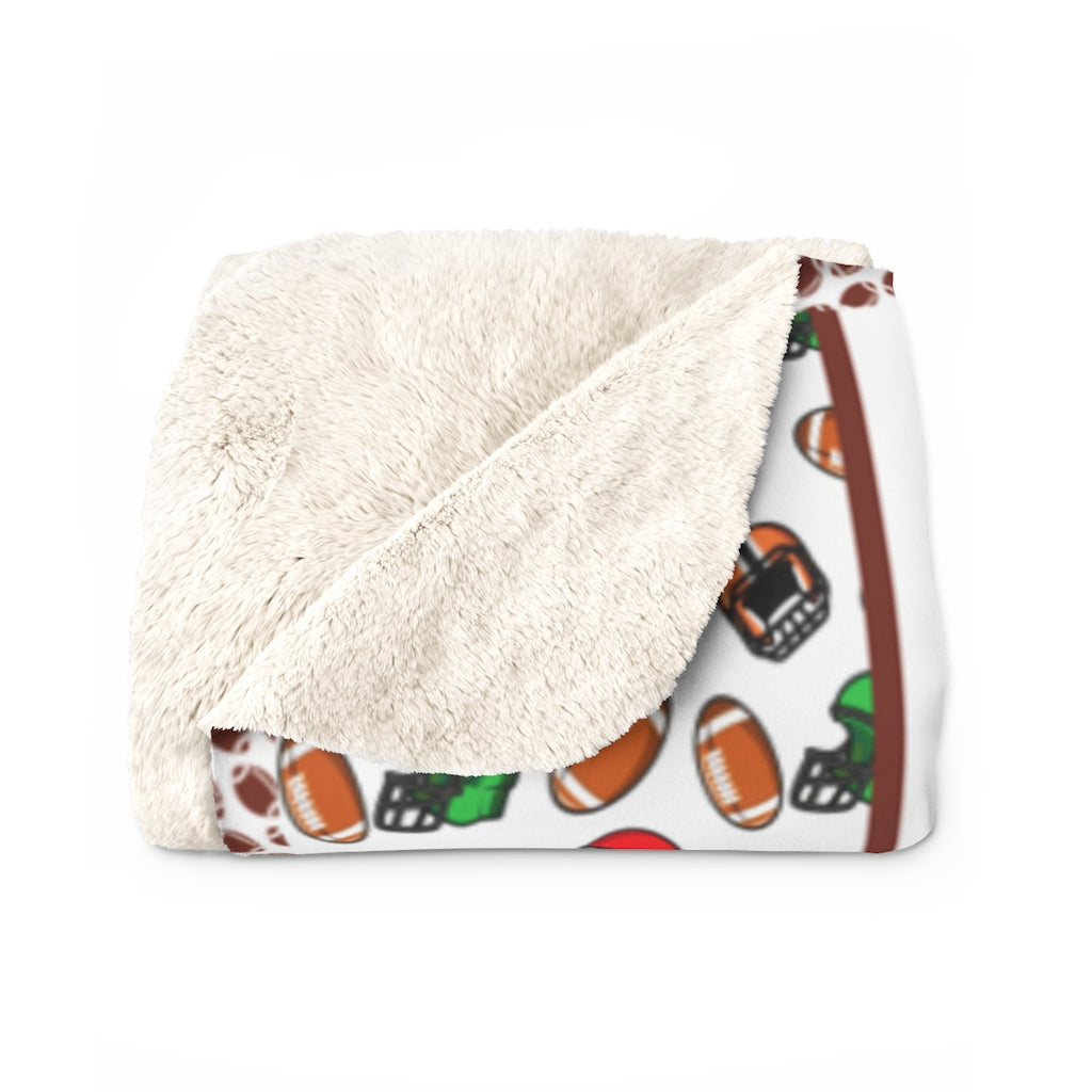 Football Sherpa Fleece Blanket (Son from Dad)