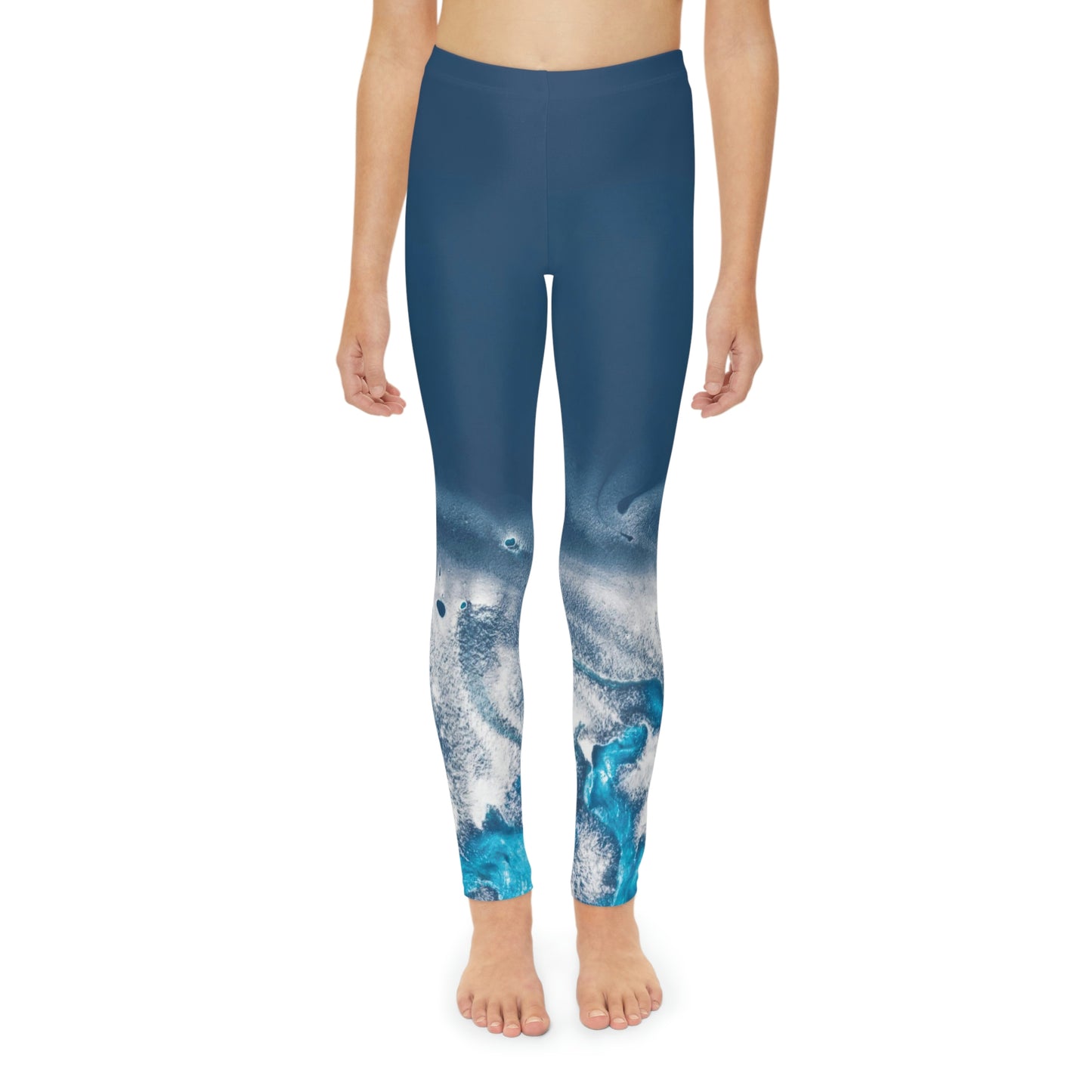 Beach, Ocean Youth Leggings,  One of a Kind Gift - Unique Workout Activewear tights for  kids Fitness , Daughter, Niece  Christmas Gift