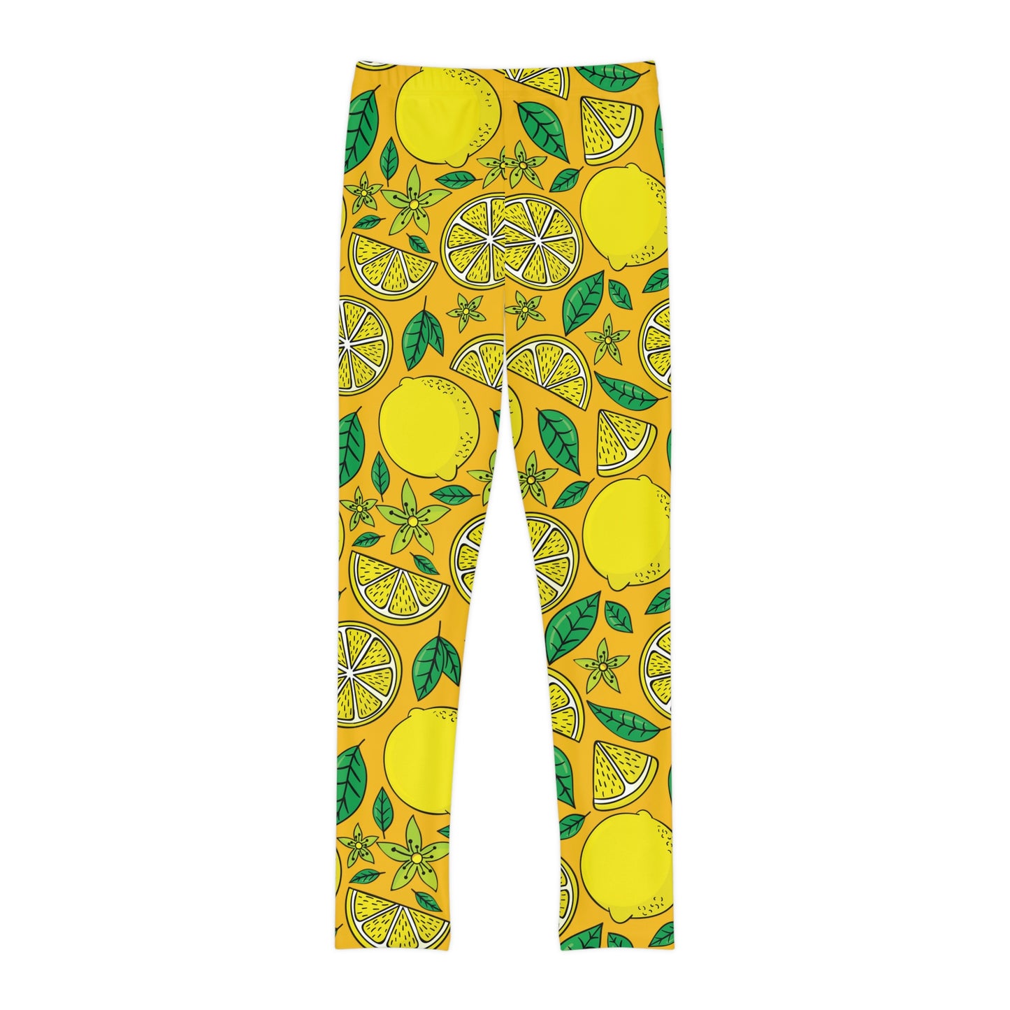 Lemon fruit, Cute Summer Youth Leggings, One of a Kind Gift - Workout Activewear tights for kids, Granddaughter, Niece  Christmas Gift