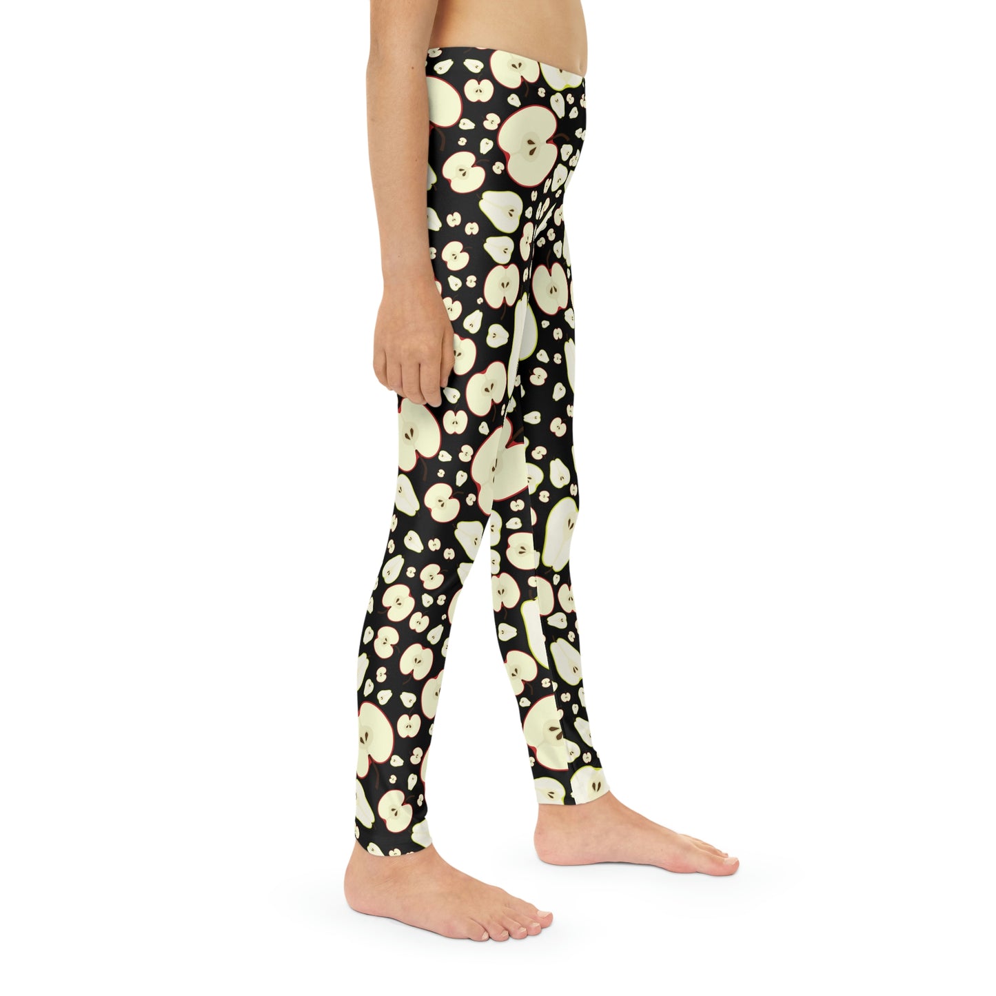 Apples Print Youth Leggings,  One of a Kind Gift - Unique Workout Activewear tights for  kids Fitness , Daughter, Niece  Christmas Gift