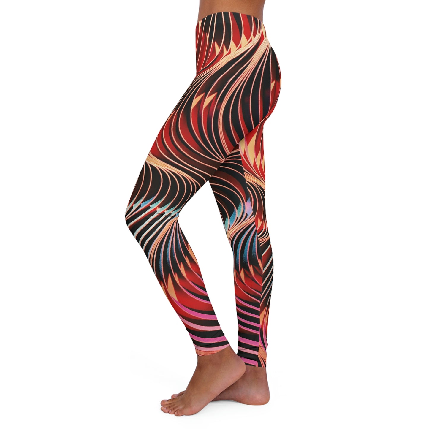 Abstract Women Leggings One of a Kind Workout Activewear for Wife Fitness, Best Friend, mom and me tights Christmas Gift