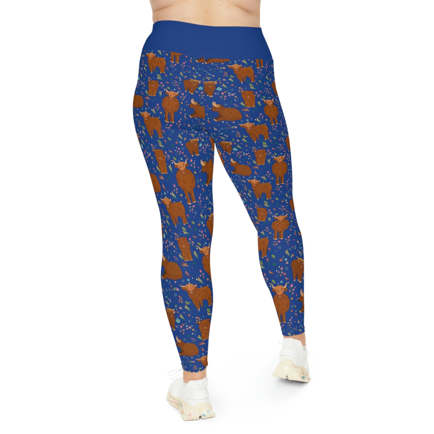 Highland cows Plus Size Leggings, animal kingdom, One of a Kind Workout Activewear for Wife Fitness, Girlfriend mom and me tights Christmas Gift