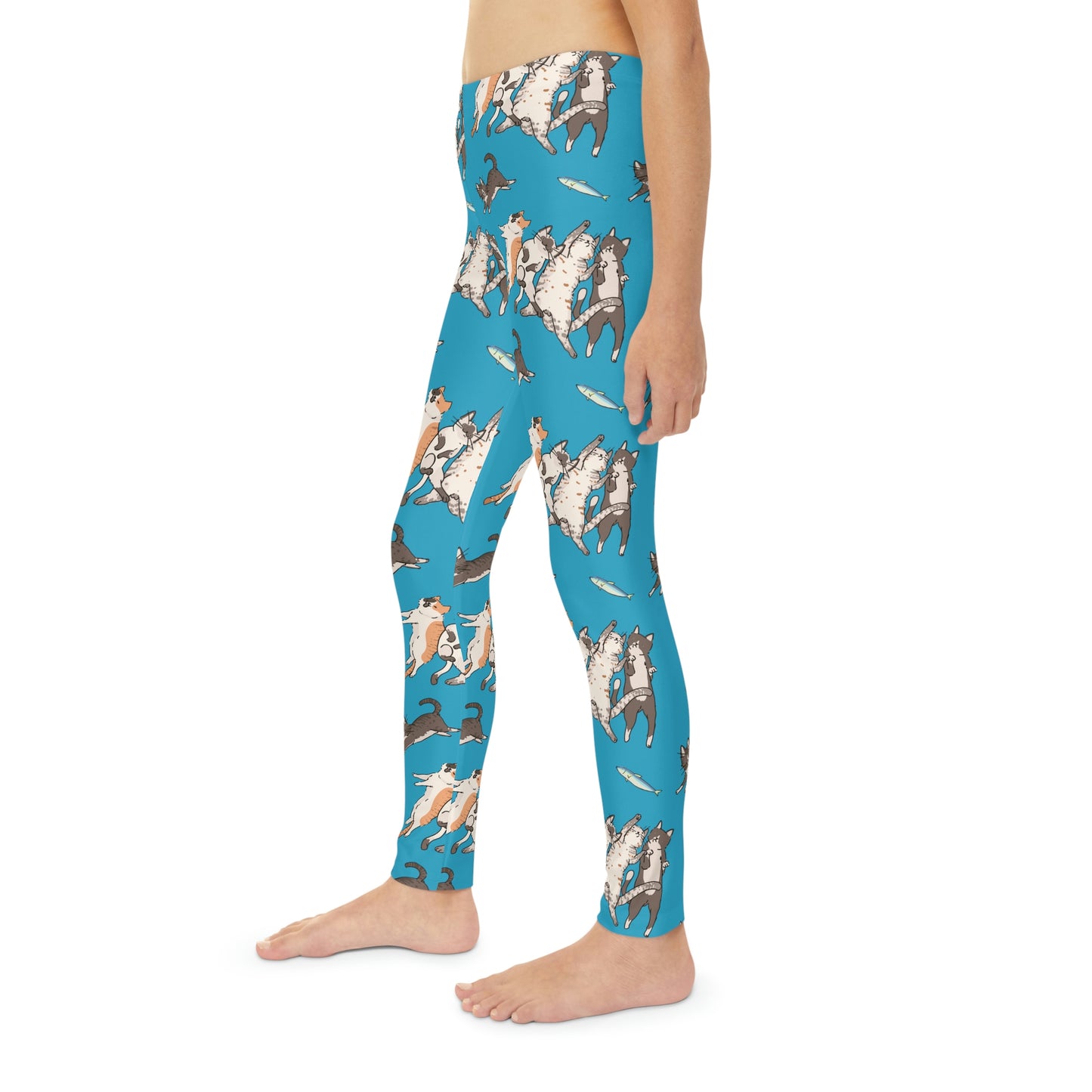 Cat lovers Youth Leggings,  One of a Kind Gift - Unique Workout Activewear tights for  kids Fitness , Daughter, Niece  Christmas Gift