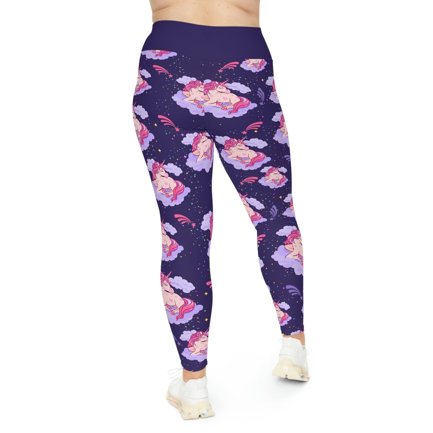 Unicorn Plus Size Leggings One of a Kind Gift - Unique Workout Activewear tights for Mom fitness, Mothers Day, Girlfriend Christmas Gift