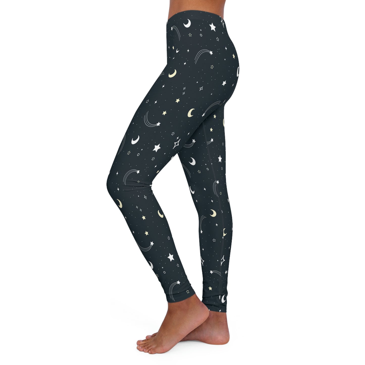 Moon and stars Celestial Women Leggings One of a Kind Gift  Unique Workout Activewear tights for Wife fitness, Mother, Girlfriend Christmas Gift