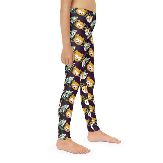 Fox Kawaii animal kingdom, Safari Youth Leggings, One of a Kind Gift - Unique Workout Activewear tights for kids, Daughter, Niece Christmas Gift