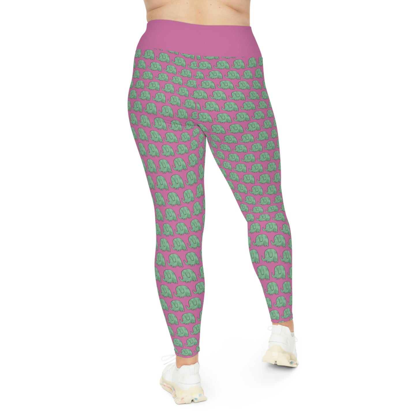 Elephant Plus Size Leggings animal kingdom, One of a Kind Workout Activewear for Wife Fitness, Best Friend, mom and me tights Christmas Gift