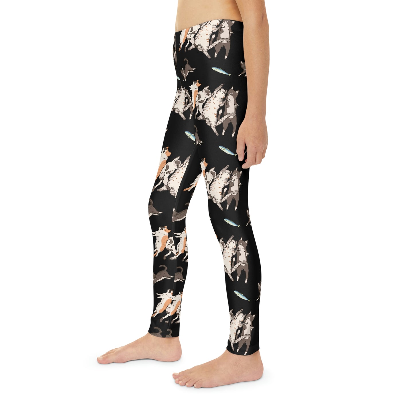 Cat loversYouth Leggings,  One of a Kind Gift - Unique Workout Activewear tights for  kids Fitness , Daughter, Niece  Christmas Gift