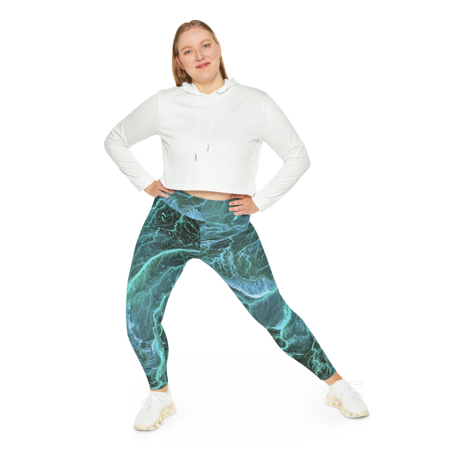 Night lights Galaxy Plus Size Leggings Plus Size Leggings One of a Kind Gift - Unique Workout Activewear tights for Mom fitness, Mothers Day, Girlfriend Christmas Gift