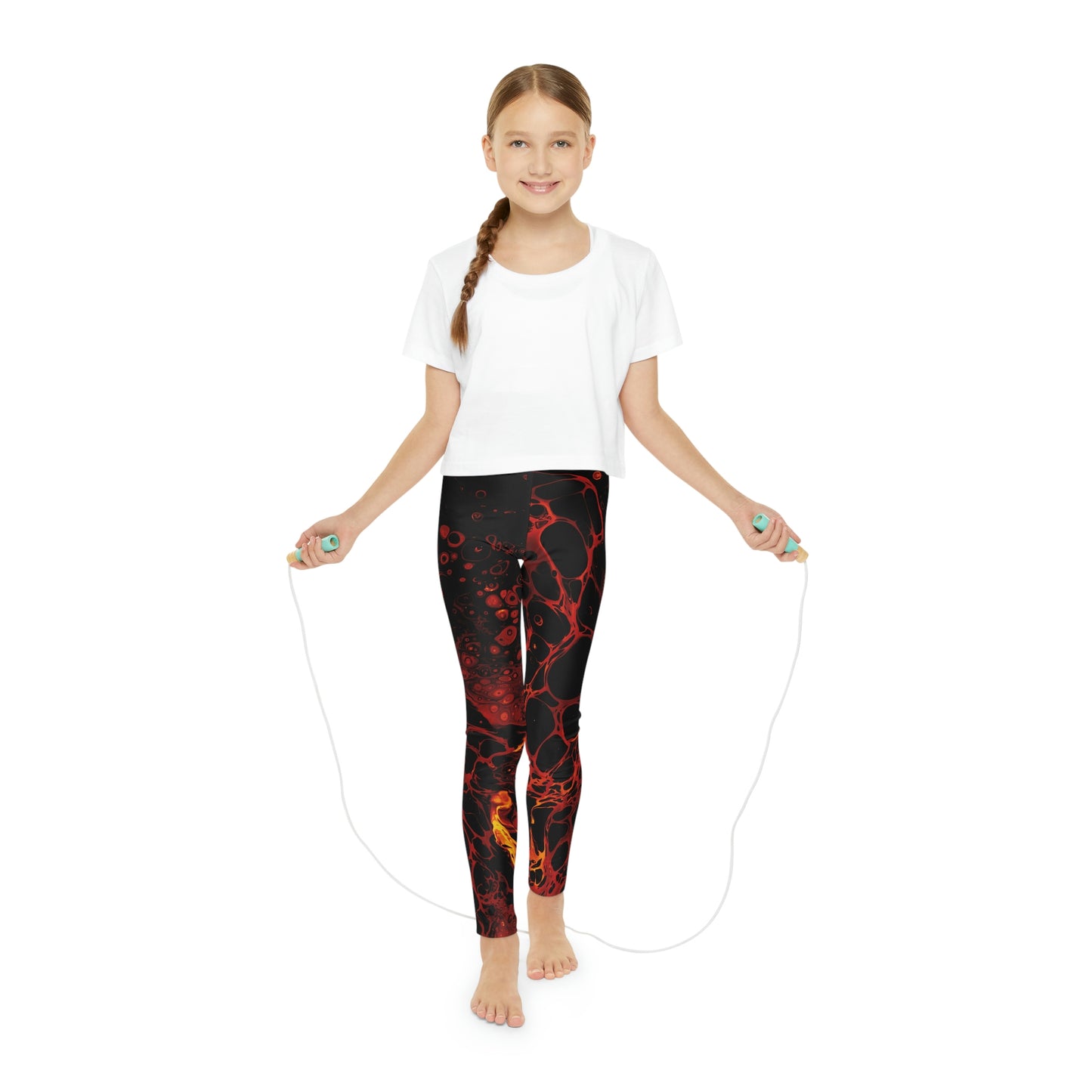 Lava Cute Summer Youth Leggings, One of a Kind Gift - Workout Activewear tights for kids, Granddaughter, Niece  Christmas Gift