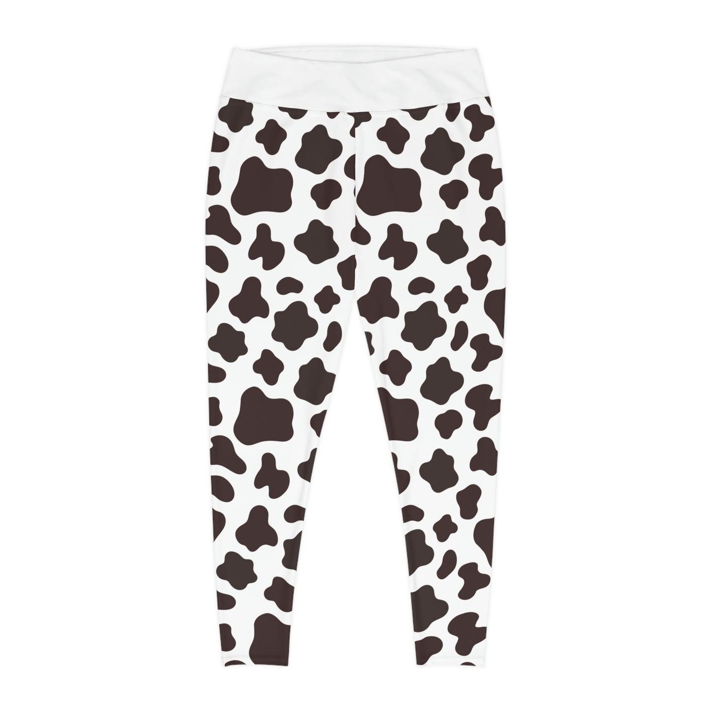 Cow Print Plus Size Leggings One of a Kind Gift - Unique Workout Activewear tights for Mom fitness, Mothers Day, Girlfriend Christmas Gift